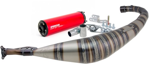 Uitlaat VOCO Rookie Rood Aprilia RX 50 / Beta RR 50 / Genneric Trigger / MBK X-Limit 50 / Malaguti XSM / Malaguti XTM / Peugeot XP6  / Rieju MRT 50 / Rieju SMX 50 / Yamaha DT 50 R