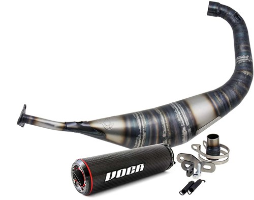Uitlaat VOCA Racing Aprilia MX 50 / Aprilia RX 50 / Beta RR 50 / MBK-X Limit 50 / Motorhispania Furia 50 / Motorhispania RYZ 50 / Peugeot XPS 50 / Rieju MRT 50 / Rieju RMX 50 / Rieju RR 50 / Yamaha DT