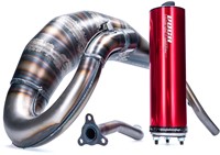 Uitlaat VOCA Cross Rookie Sherco SE 50 / Cherco SM 50 V.a 50 T/m 70cc Bovenlangs Rood
