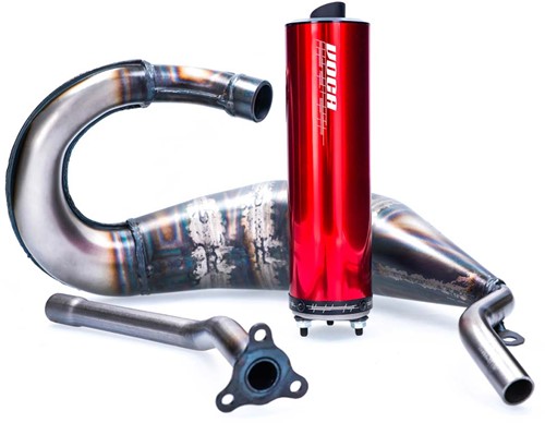 Uitlaat VOCA Cross Rookie Sherco SE 50 / Cherco SM 50 V.a 50 T/m 70cc Bovenlangs Rood-2