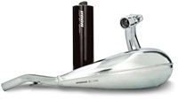 Uitlaat VOCA Cross Chroom Sherco SE 50 / Cherco SM 50 V.a 50 T/m 70cc Bovenlangs Zwart-2