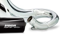 Uitlaat VOCA Cross Chroom Sherco SE 50 / Cherco SM 50 V.a 50 T/m 70cc Bovenlangs Zwart-3