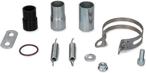 Uitlaat VOCA Cross Chroom Sherco SE 50 / Cherco SM 50 V.a 50 T/m 70cc Bovenlangs Zwart - 50