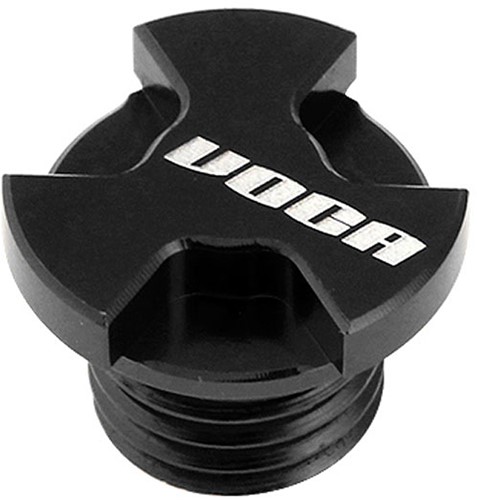 Oliedop CNC Voca Racing Zwart Aprilia RX 50 / Aprilia MX 50 / Beeline SMX 50 / Beta RR 50 / Beta RR 50 Enduro / Beta RR 50 Motard / CPI Supercross SX 50 / MBK X-Limit 50 Enduro / Motorhispania Furia 5