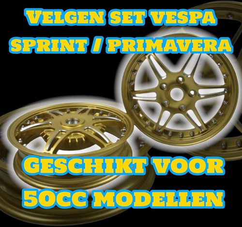 Velgen Set Vespa Sprint / Vespa Primavera Sport Edition Goud-2