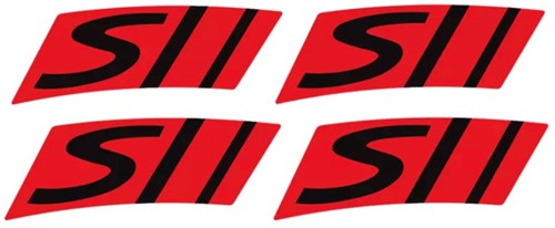 Sticker (Wiel 4 Stuks) Vespa Primavera / Sprint Sport v.a 2017 Rood Model Origineel 2h001926000a1