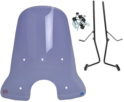 Windscherm hoog Blauw Smoke SYM Fiddle II Inclusief Bevestigingsset 74cm
