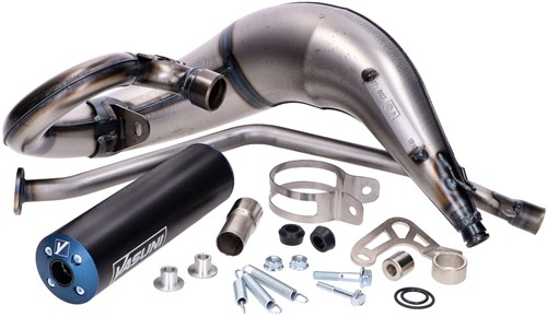 Uitlaat Yasuni Cross ML Max Blauw/Zwart voor Aprilia SX 50 / Aprilia RX 50 / Beta RR 50 / Rieju MRT 50 / Sherco SM - Bovenalngs