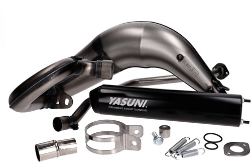 Uitlaat Yasuni Cross ML MAX black Beta RR 50 Enduro / Beta RR 50 Motard (Voor AM6 Motor) YA807XB