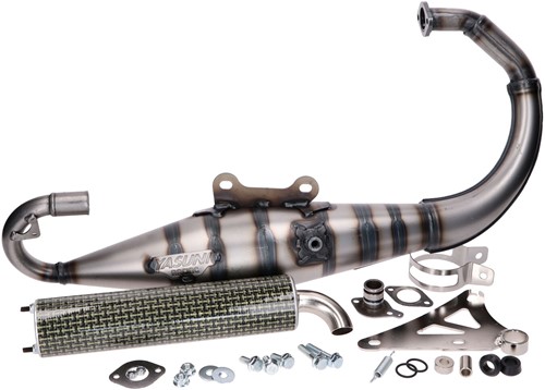 Uitlaat Yasuni Carrera 10 Carbon Look Aprilia Amico / Yamaha slider / Mbk Booster / Mbk Stunt / Aprilia Amico / Yamaha Bws