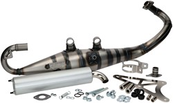 Uitlaat Yasuni Carrera 10 Aluminium Piaggio Zip 2000 2t / Vespa Lx 50 2t / Piaggio Fly 2t / Piaggio Typhoon / Gilera Runner / Gilera Dna / Gilera Ice / Piaggio Nrg / Liberty 2t