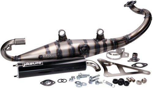 Uitlaat Yasuni Carrera 10 Zwart Peugeot Jet Force / Peugeot Speedfight 3 2t / Peugeot Speedfight 4 2t / Peugeot kisbee 2t / Peugeot Ludix